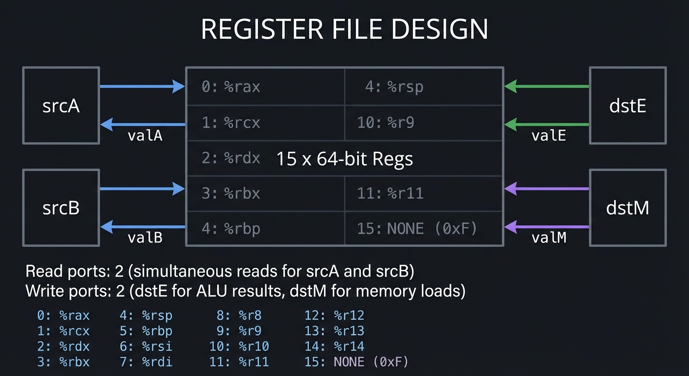Y86-64 Register File Design