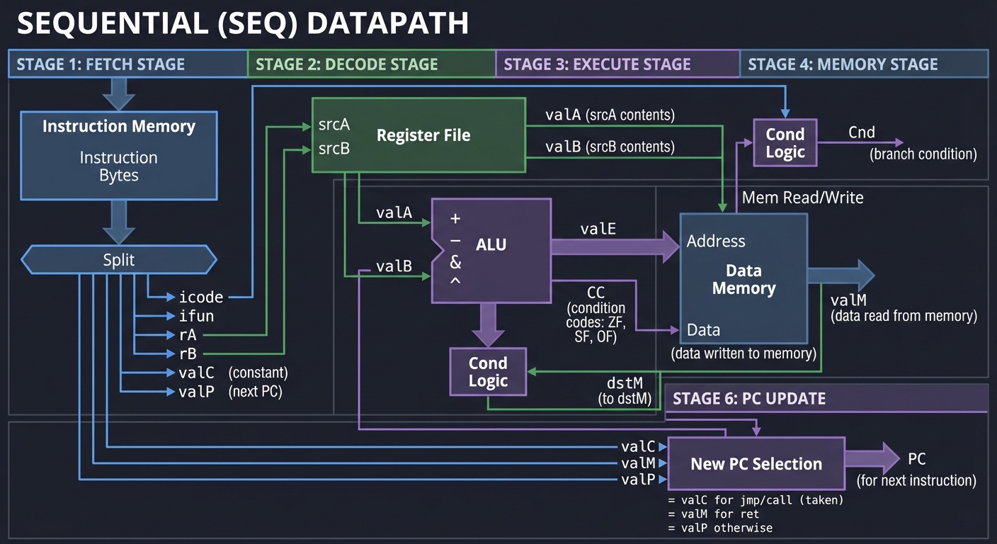 Sequential (SEQ) Datapath Diagram