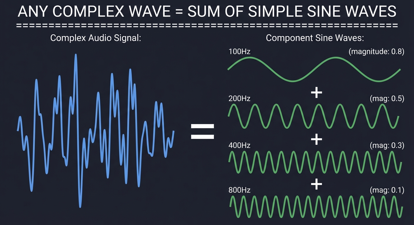 Fourier Decomposition: Complex Wave as Sum of Sine Waves