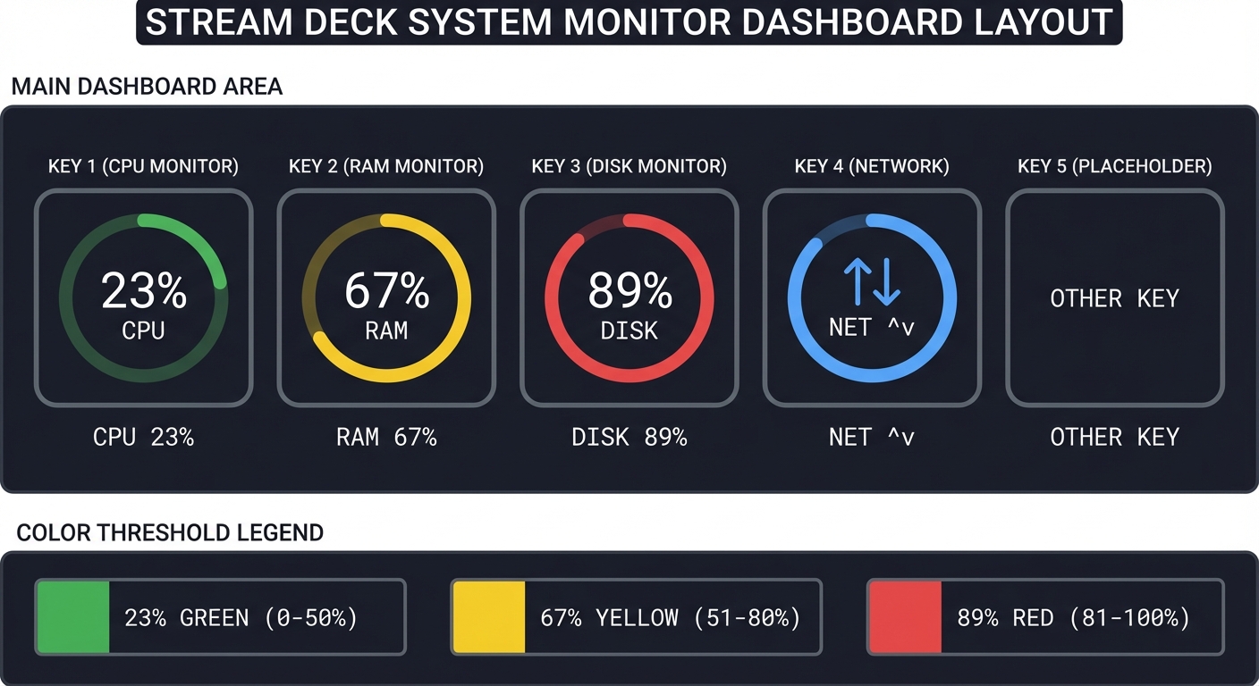 Stream Deck System Monitor Dashboard