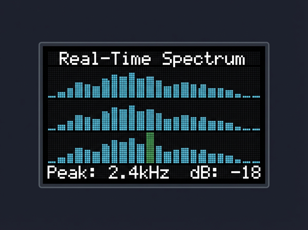 OLED Display - Real-Time Audio Spectrum Analyzer