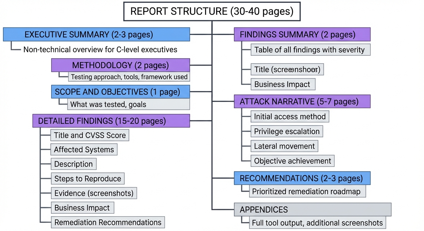 Penetration Test Report Structure - Professional Documentation Framework