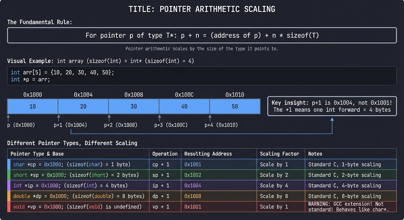 Pointer Arithmetic Scaling