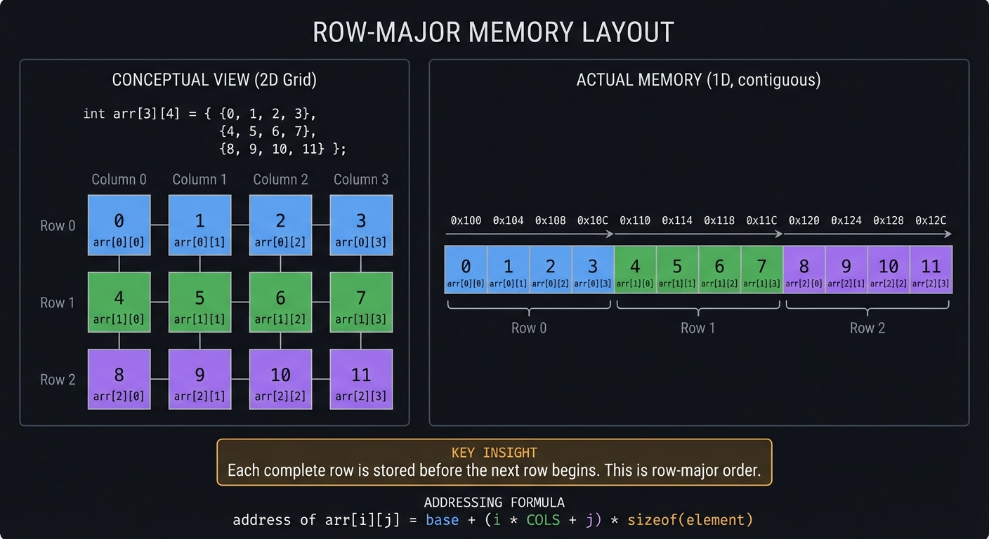 Row-Major Memory Layout