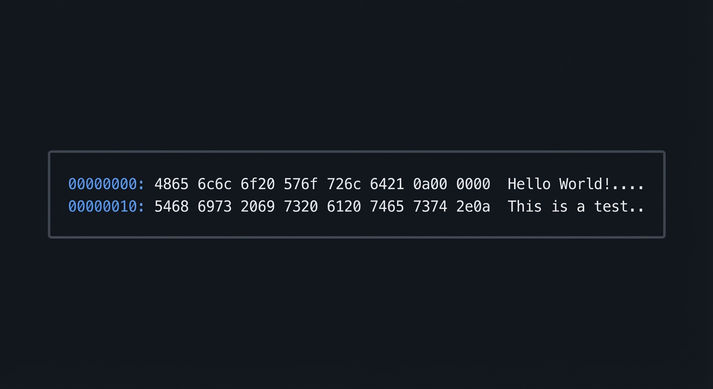Hexdump Example Hello World