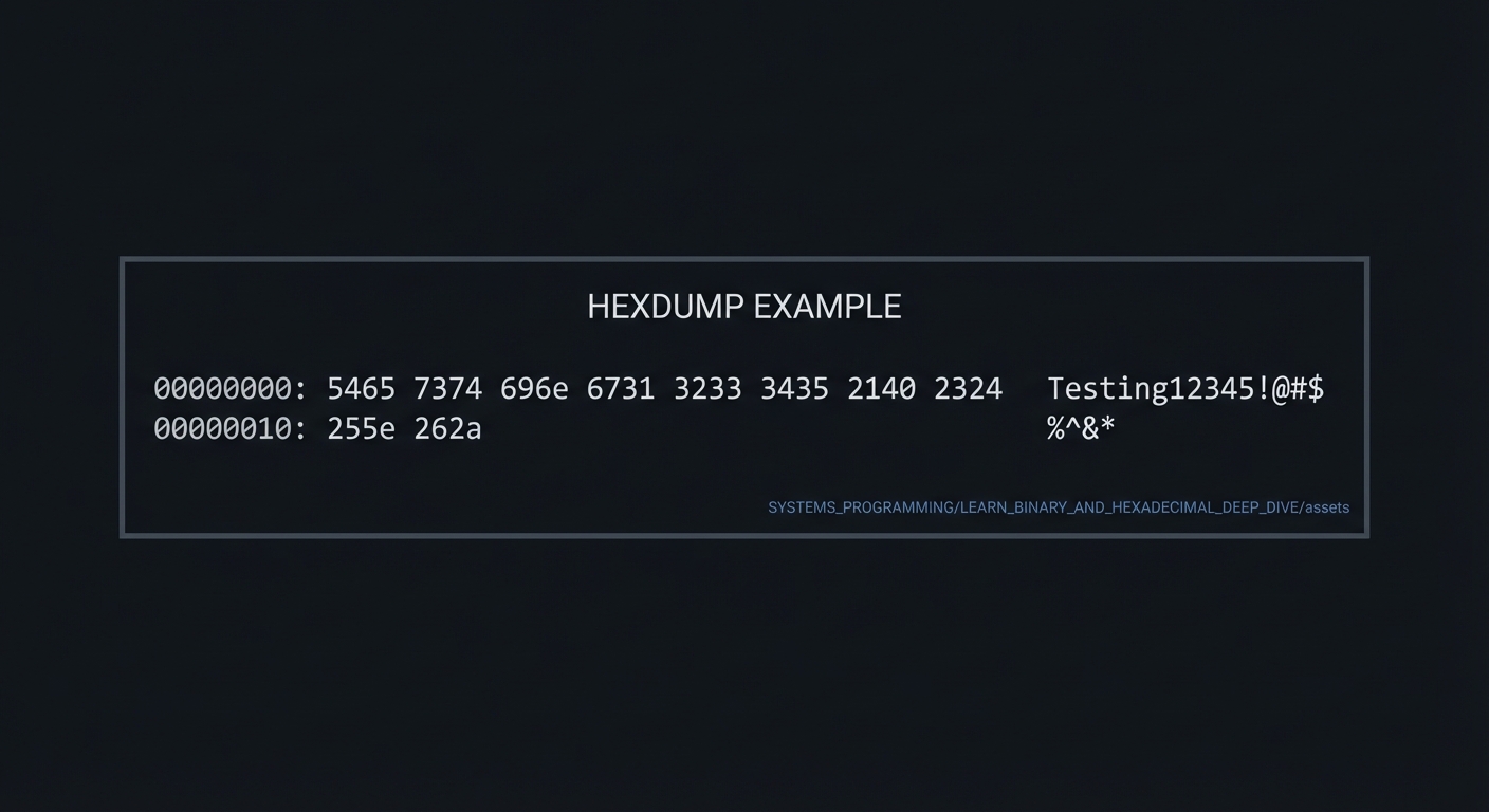 Hexdump Example Testing12345