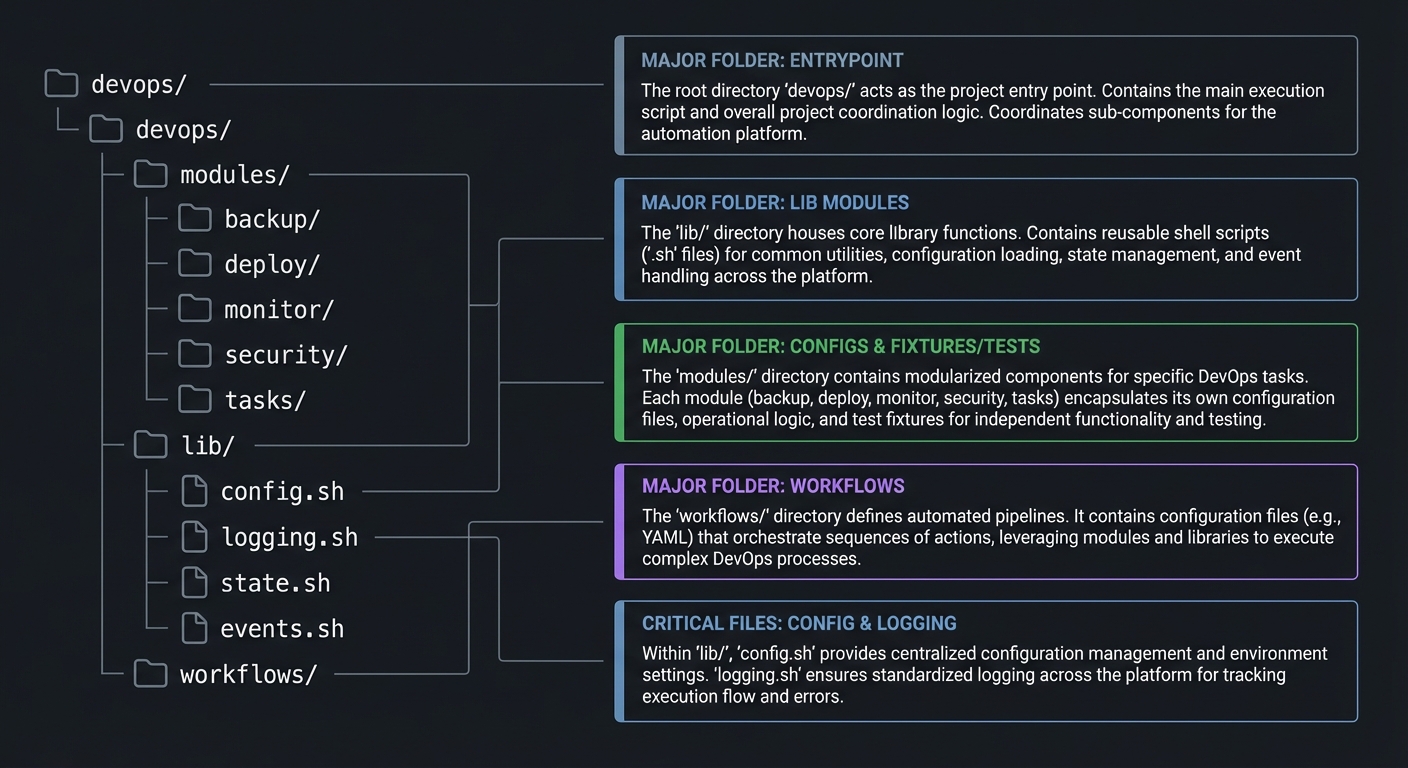 Final Project: DevOps Automation Platform project structure diagram