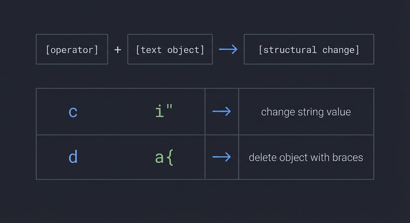 Operator text object matrix