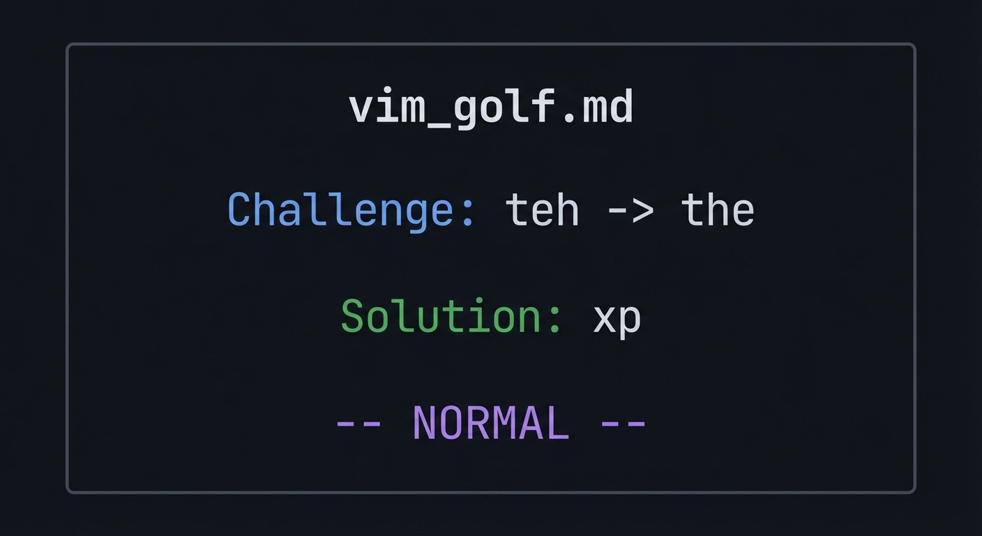 Vim golf screen