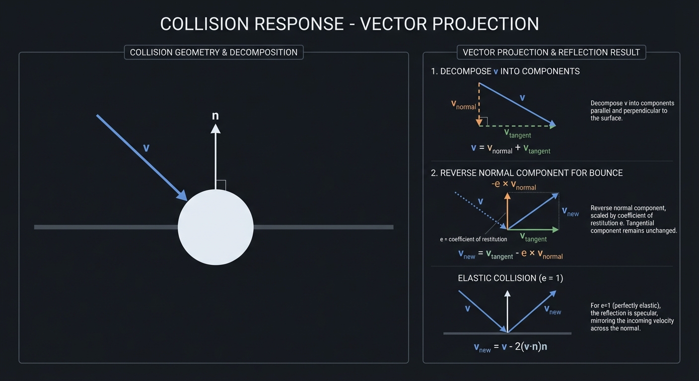 Collision Response - Vector Projection