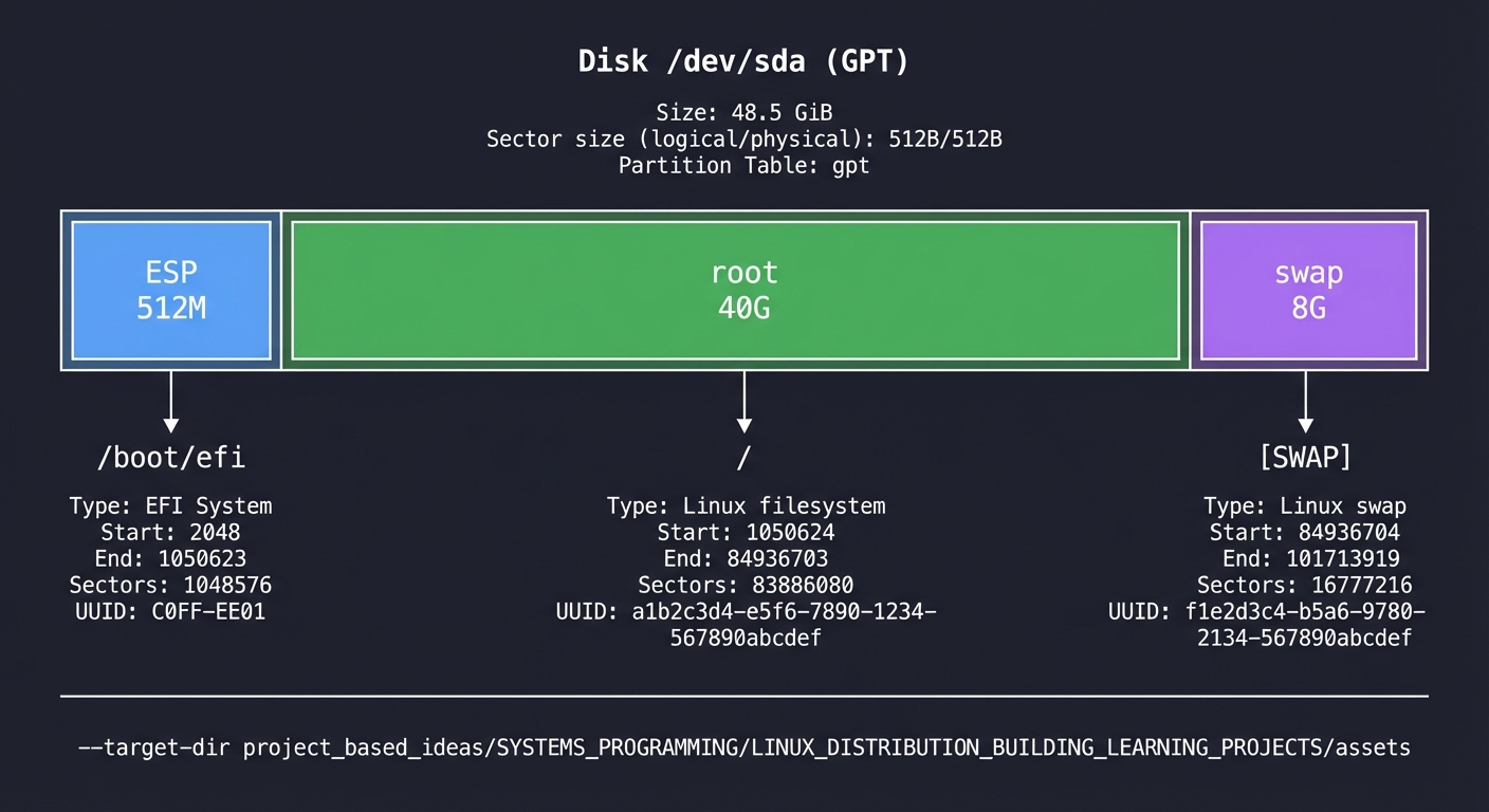 Installer disk layout