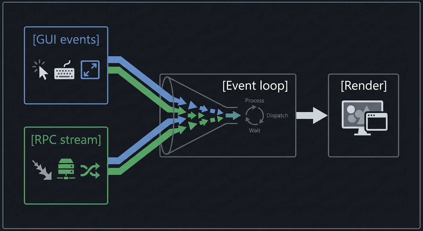 Event loop inputs