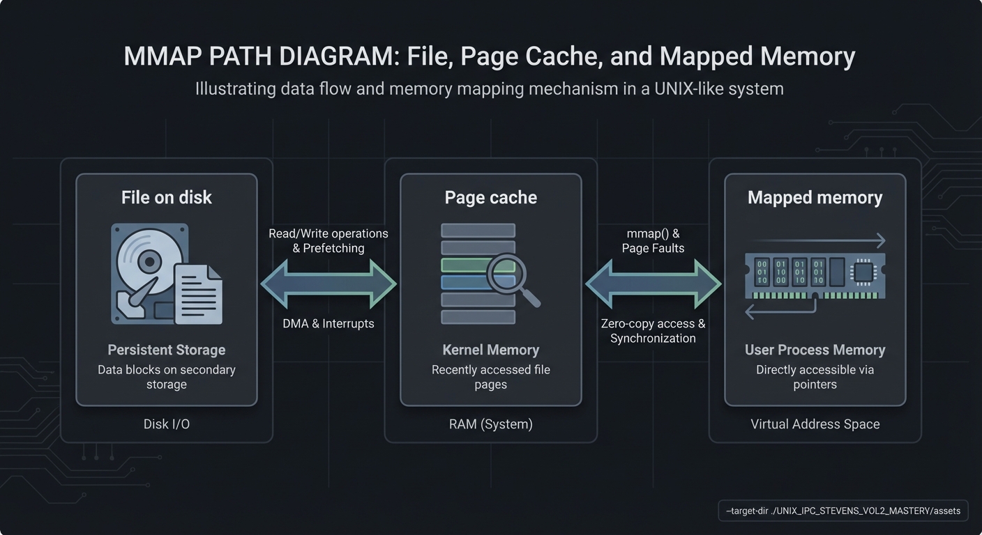 mmap file to page cache to memory