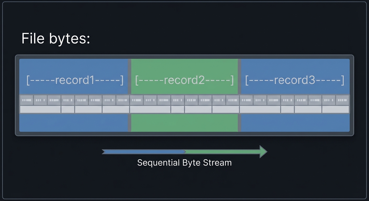 Fixed record layout in file bytes