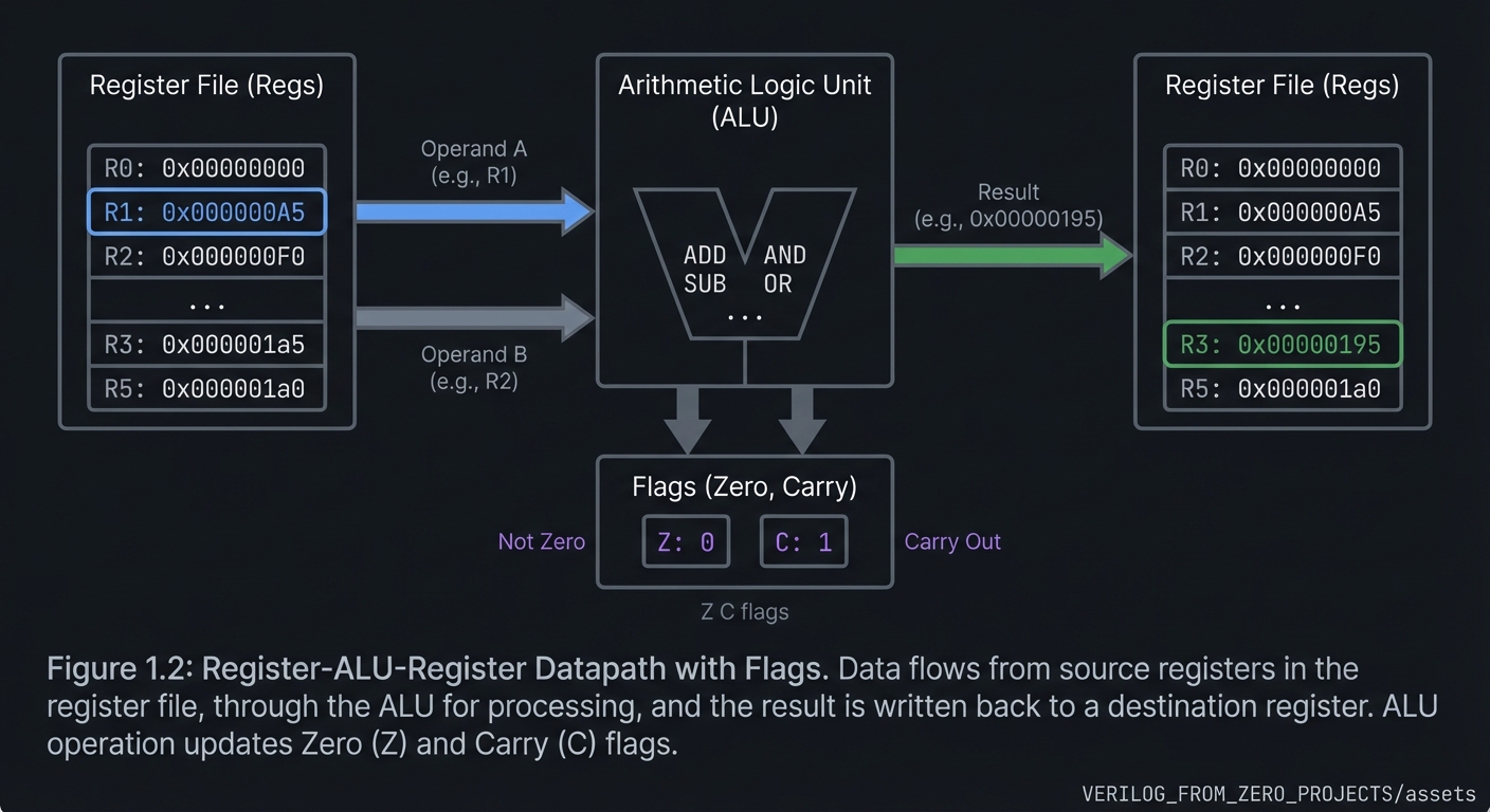 Registers ALU registers with flags