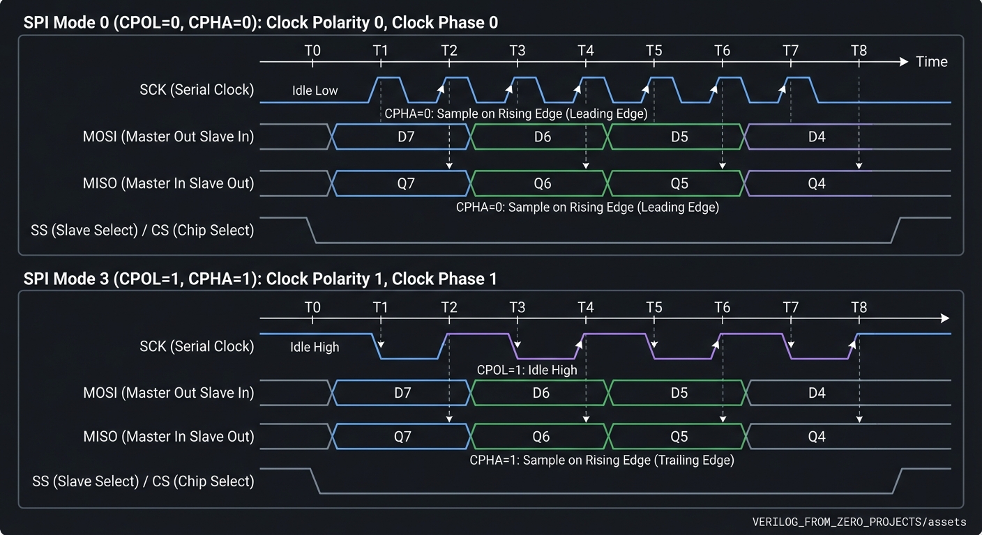 SPI mode waveforms