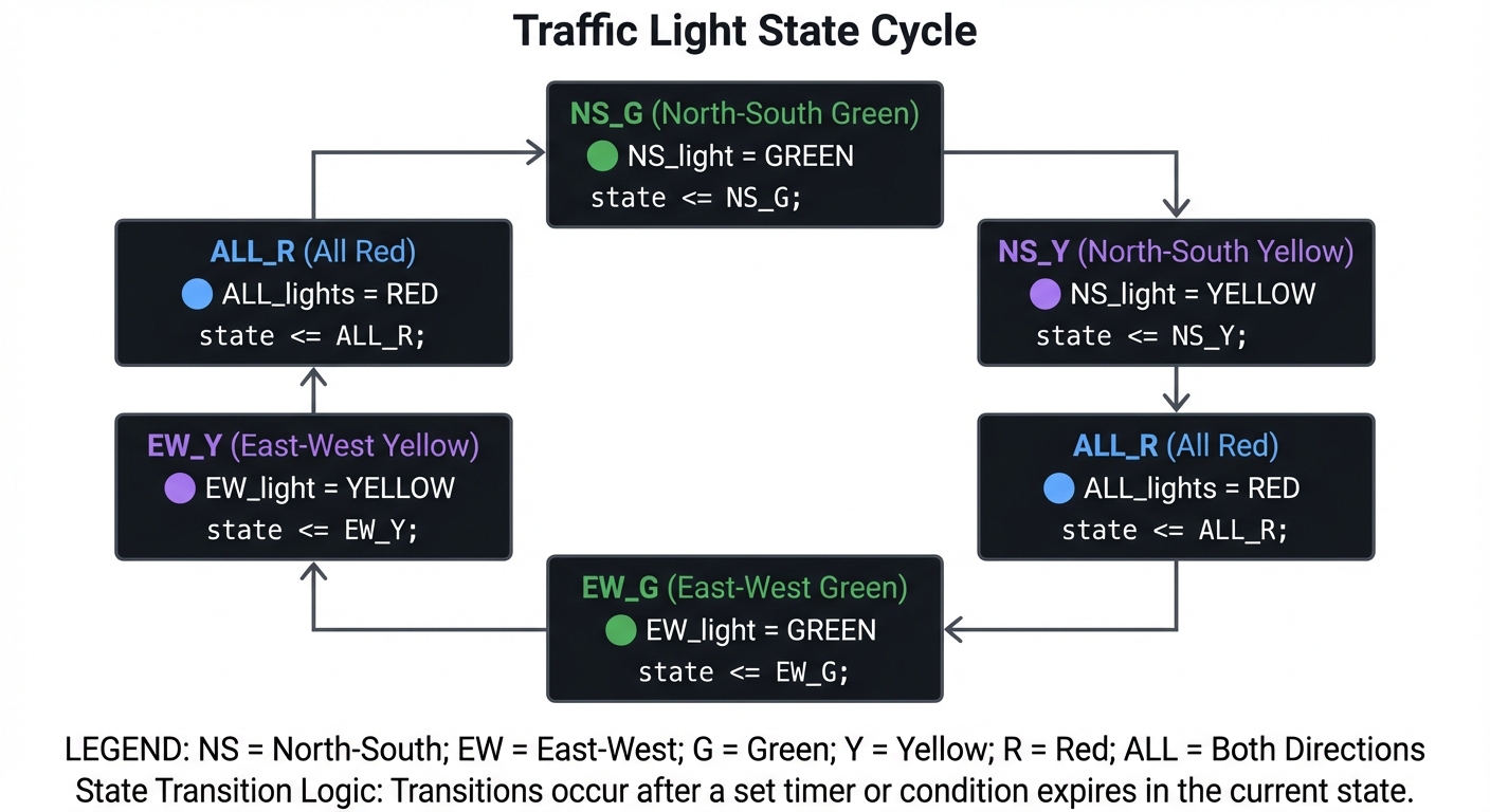 Traffic light state cycle
