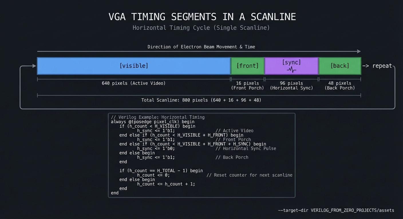 VGA timing segments