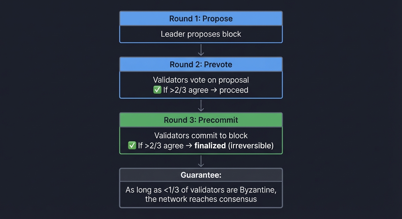 Byzantine Fault Tolerance Consensus Rounds