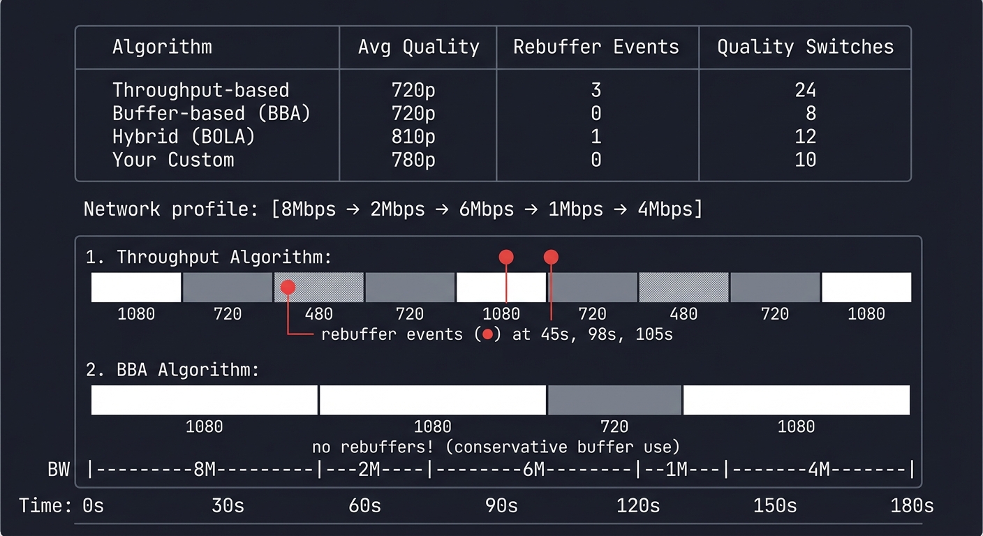 ABR Algorithm Comparison and Timeline Visualization