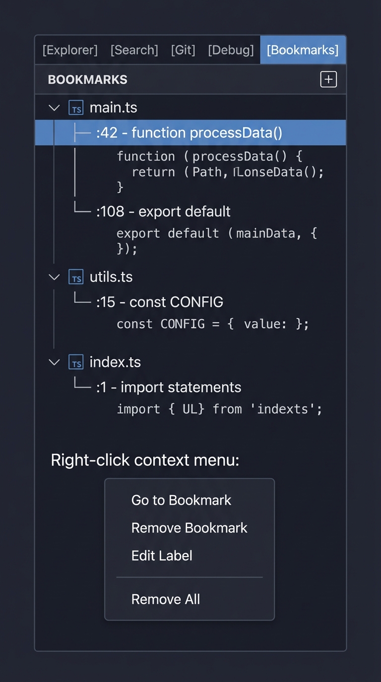Bookmarks Sidebar UI
