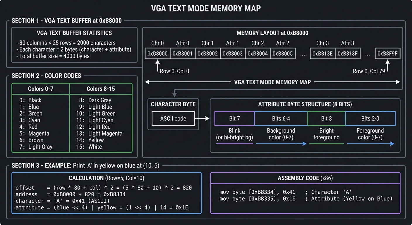 VGA Text Mode Memory Map