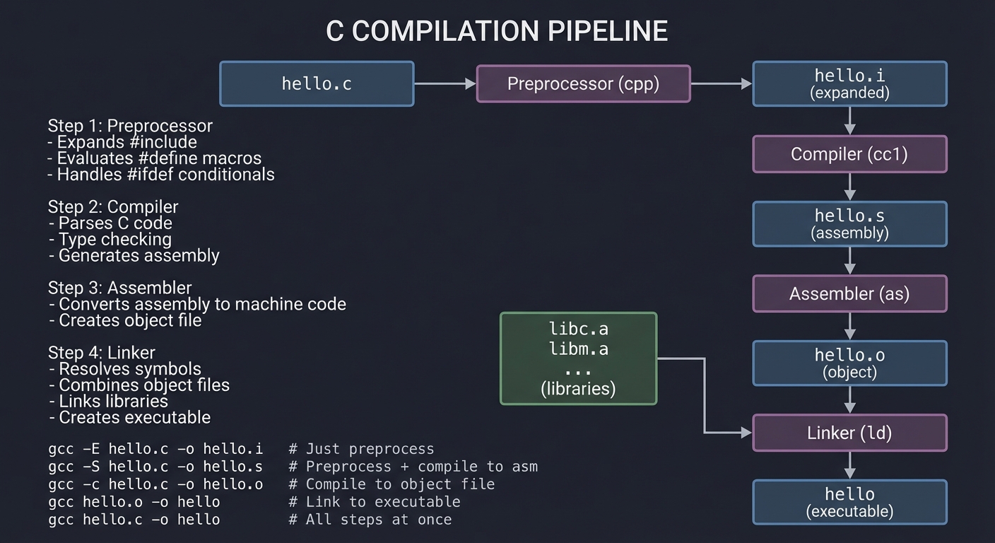 C compilation pipeline