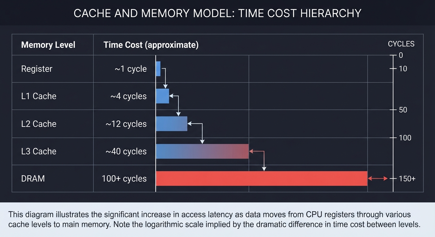Cache and Memory Model - Time Cost Hierarchy