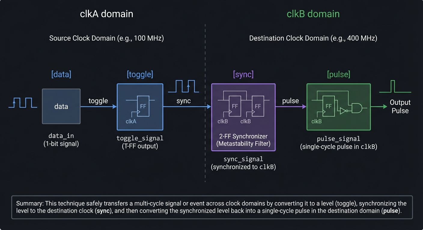 Toggle sync to pulse CDC