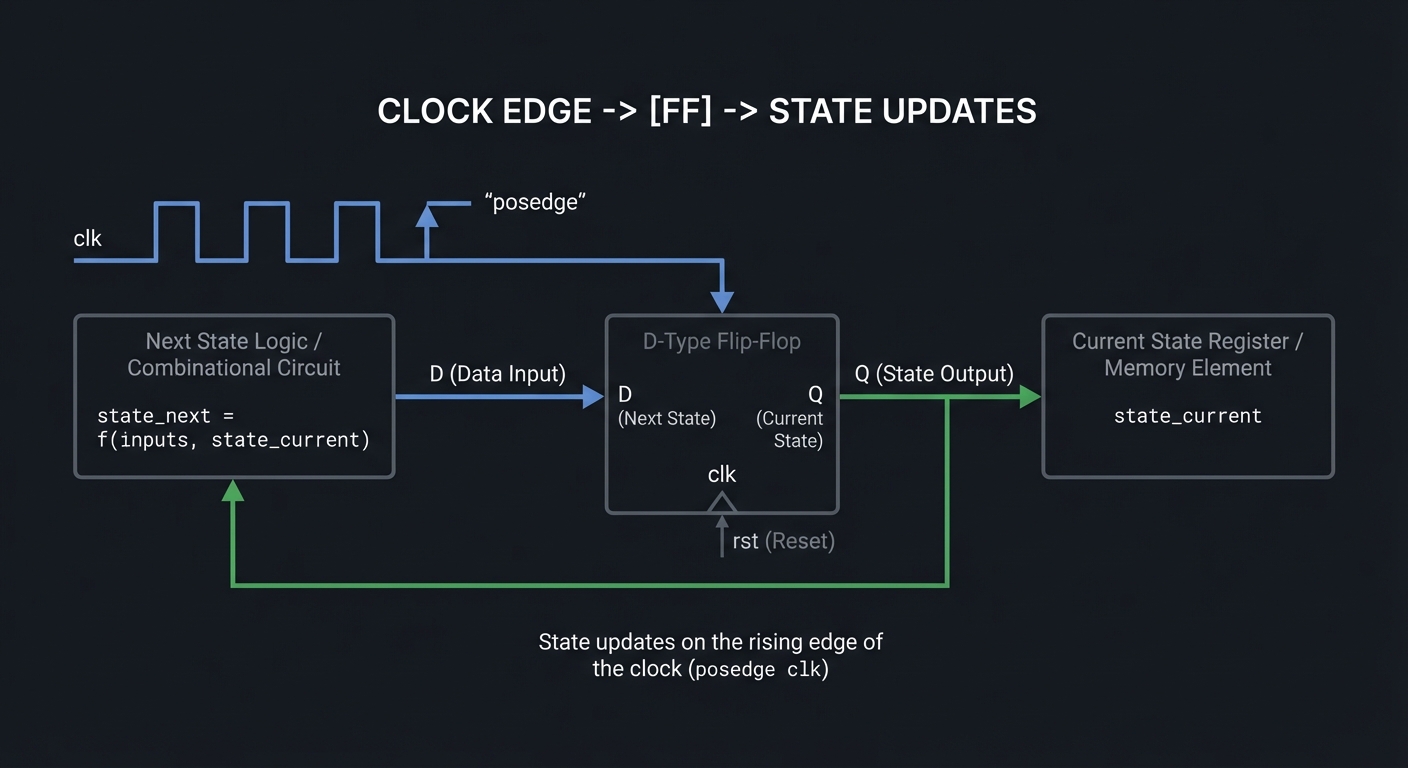 Clocked state update