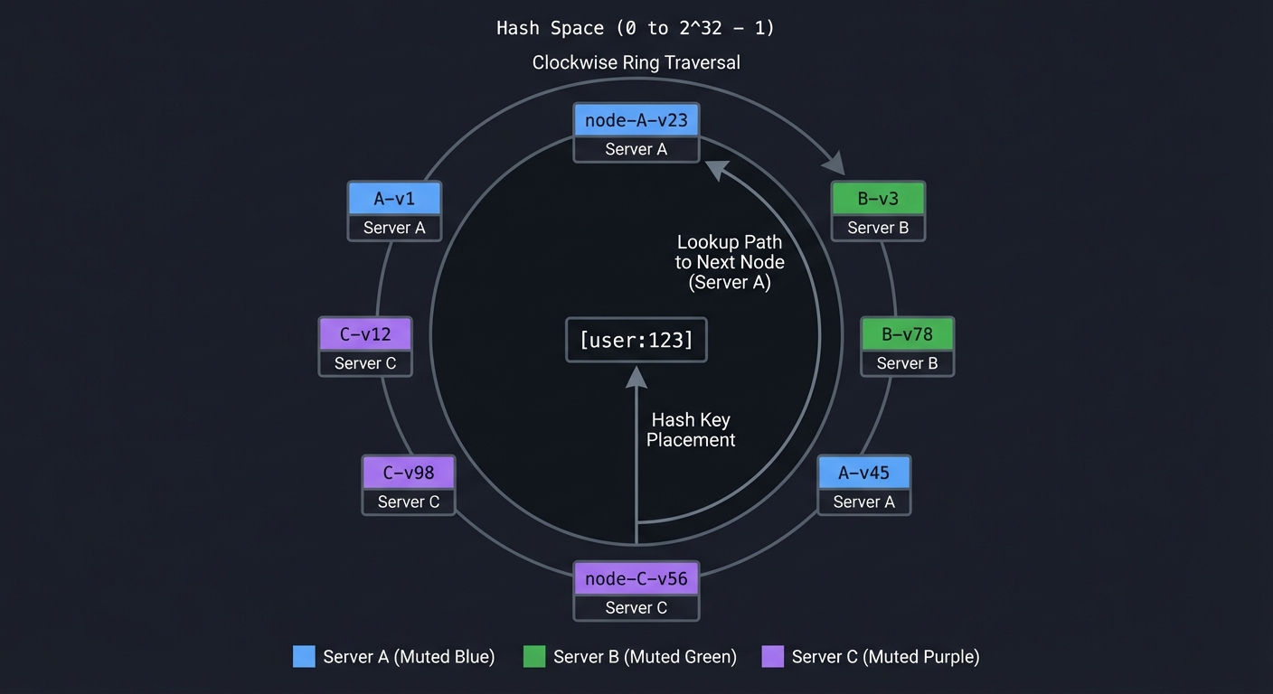 Consistent Hashing Ring Visualization
