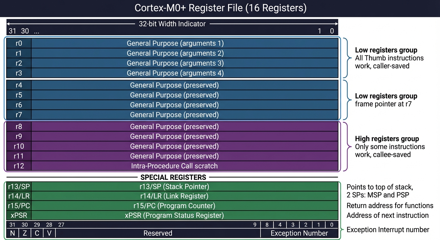 Cortex-M0+ Register File