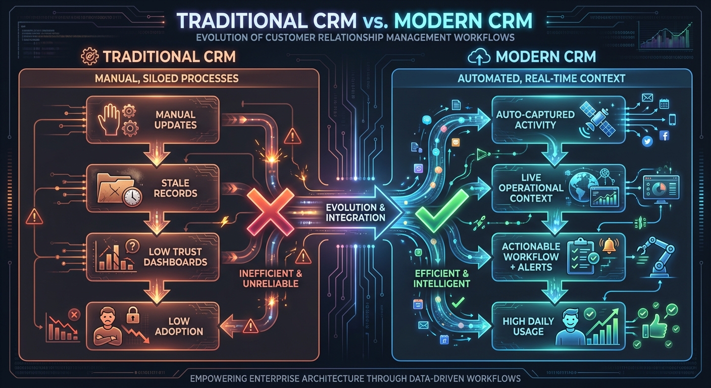 Traditional vs Modern CRM