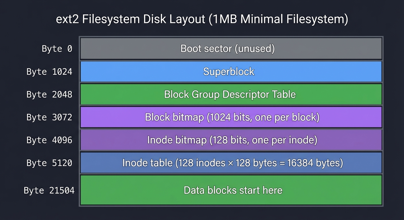 ext2 Filesystem Disk Layout