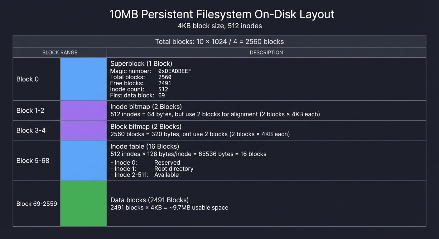 Filesystem on-disk layout