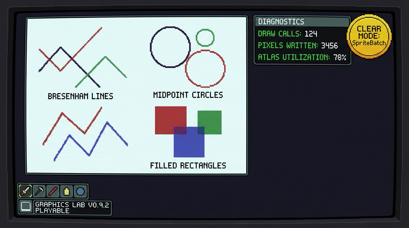 Project 2 Pixel Painter and Sprite Batching Window Mockup