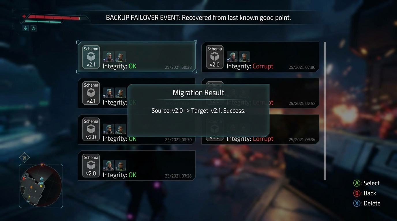 Project 9 Save System Architecture Window Mockup