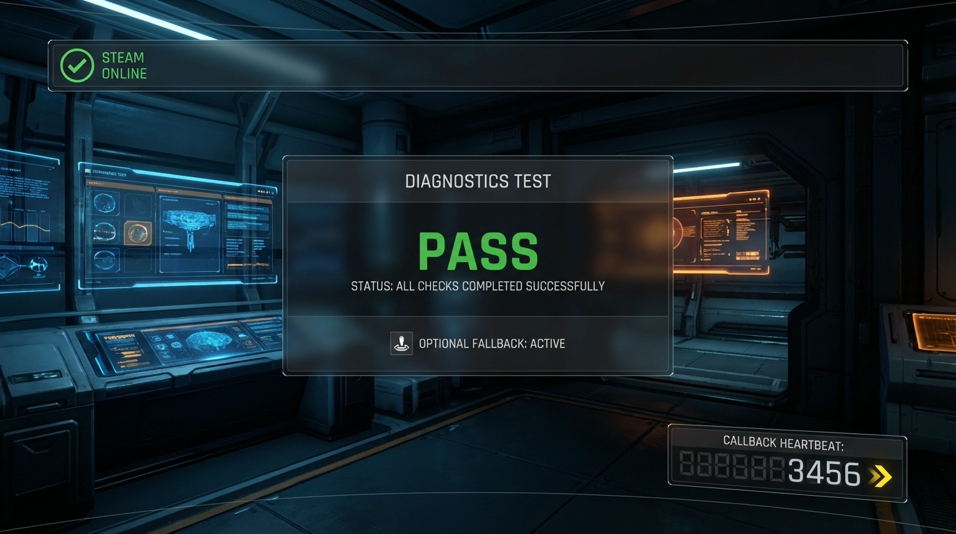 Project 12 Steamworks Bootstrap for C# Window Mockup