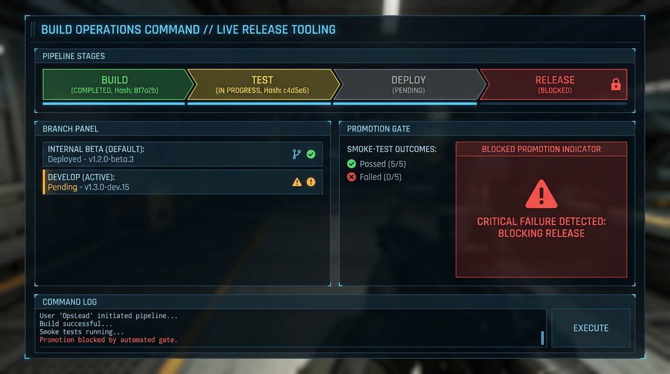 Project 17 Build and Branch Pipeline Window Mockup