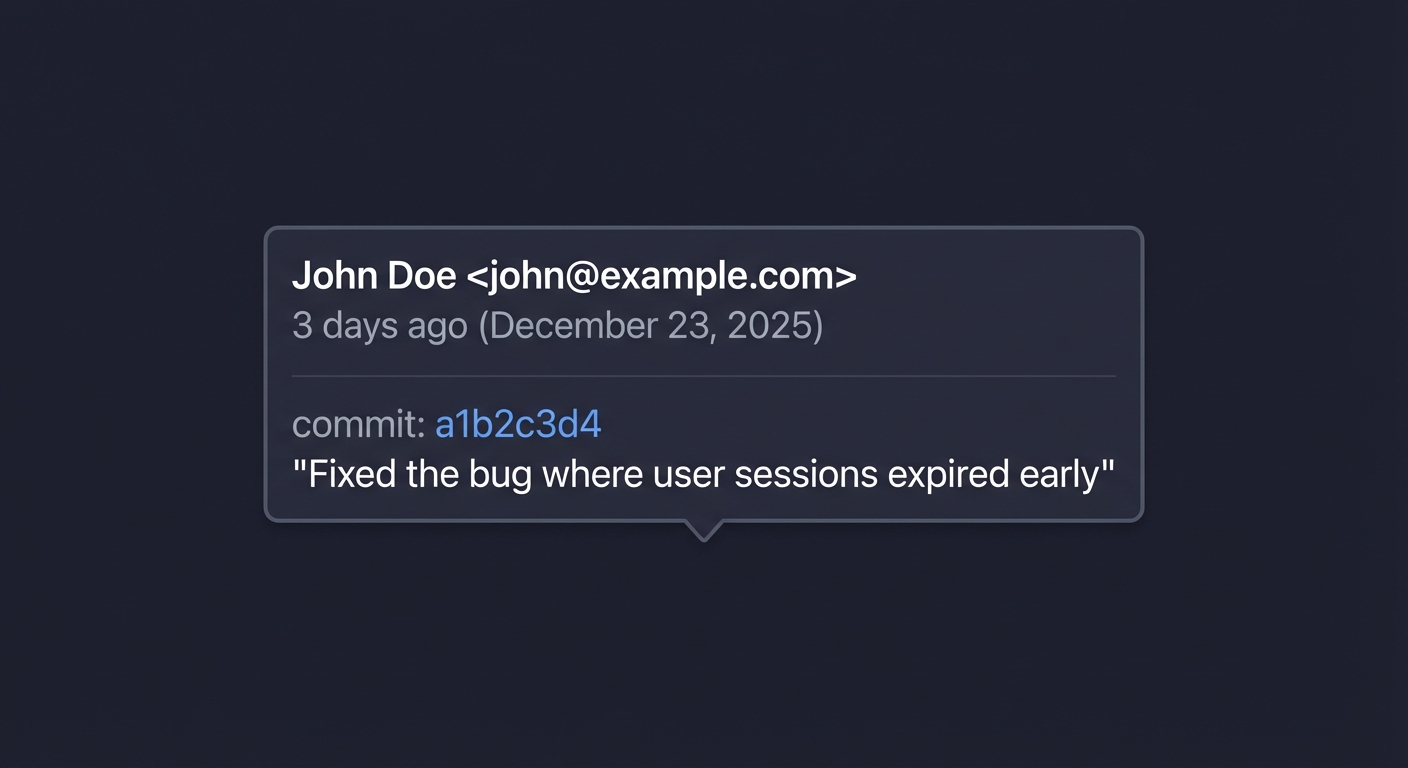 Git Blame Hover Tooltip