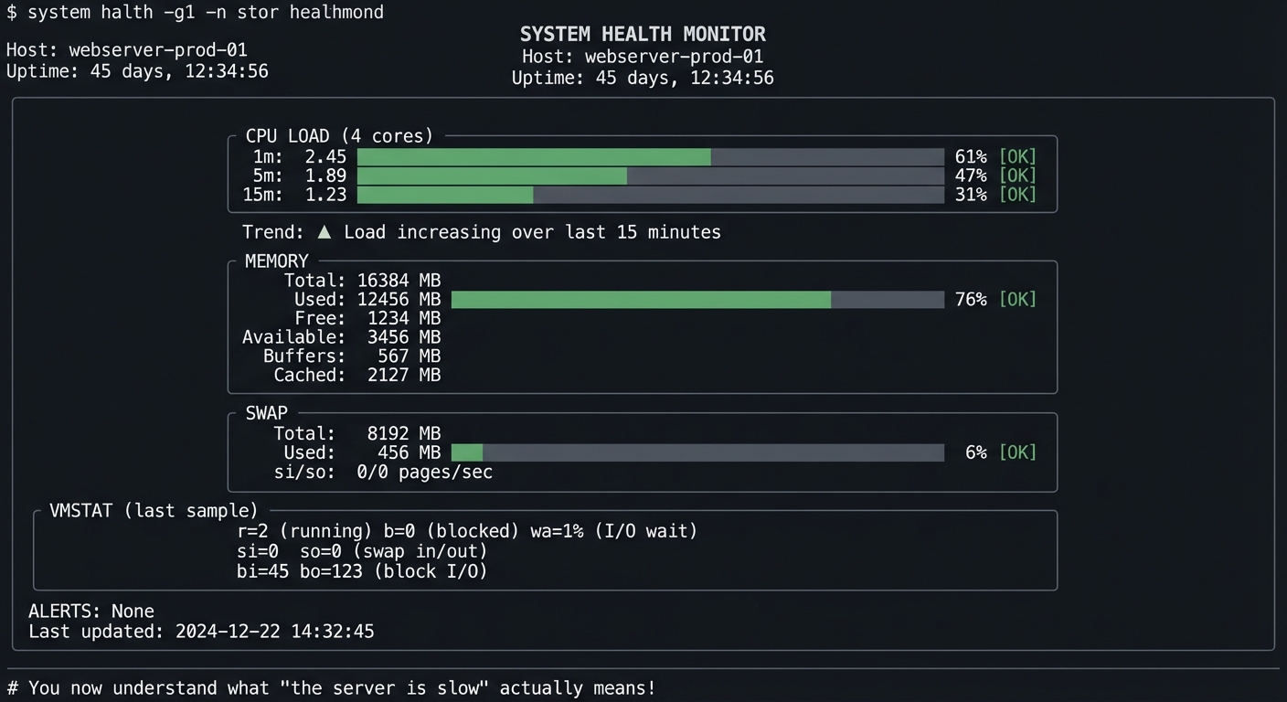 linux tools health monitor dashboard