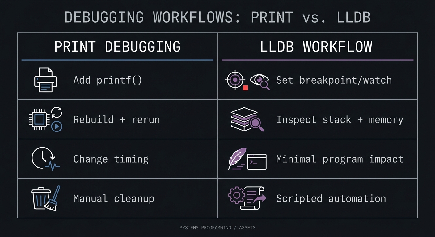 LLDB Workflow Comparison