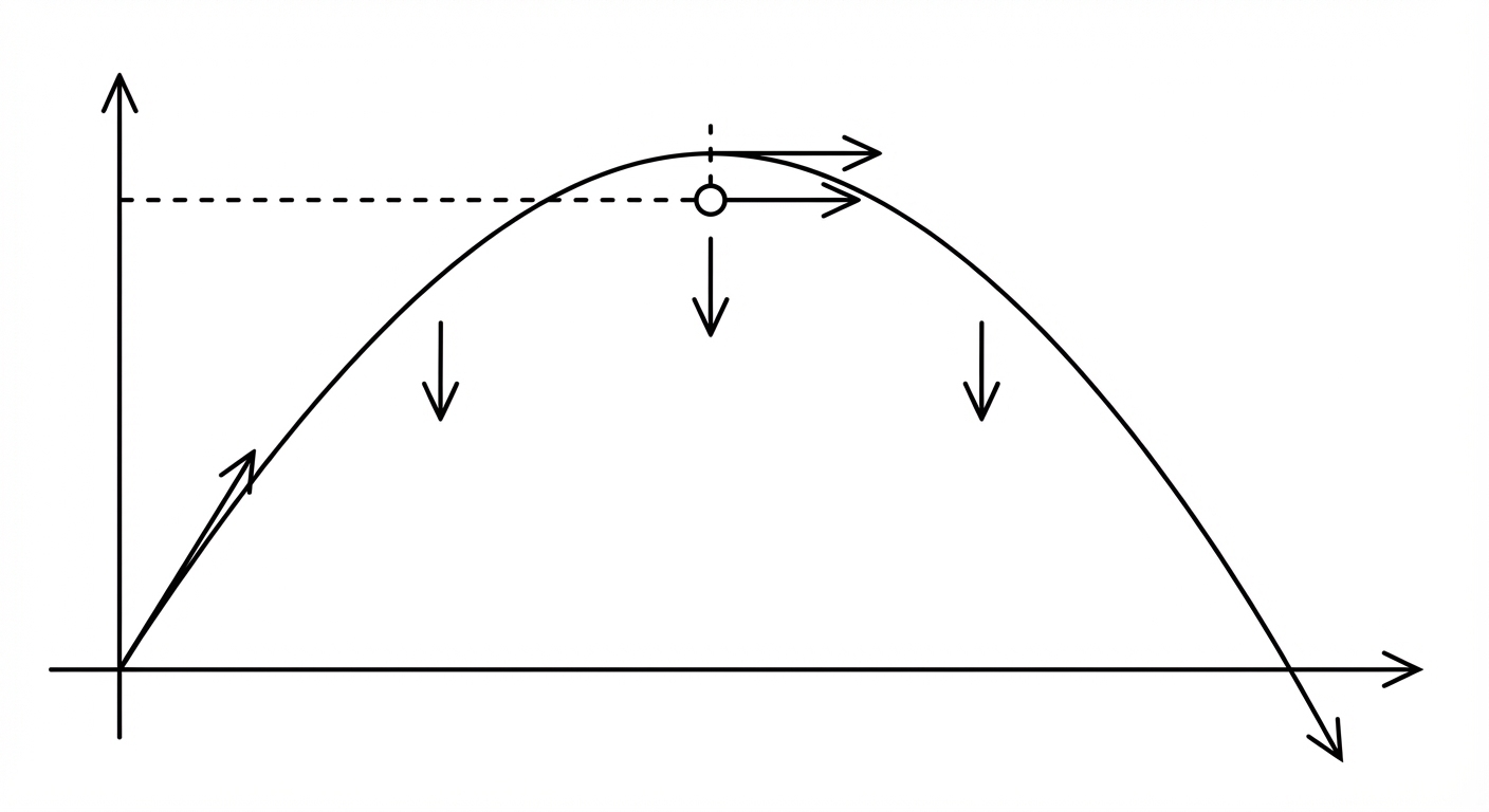 Ballistics trajectory outcome illustration