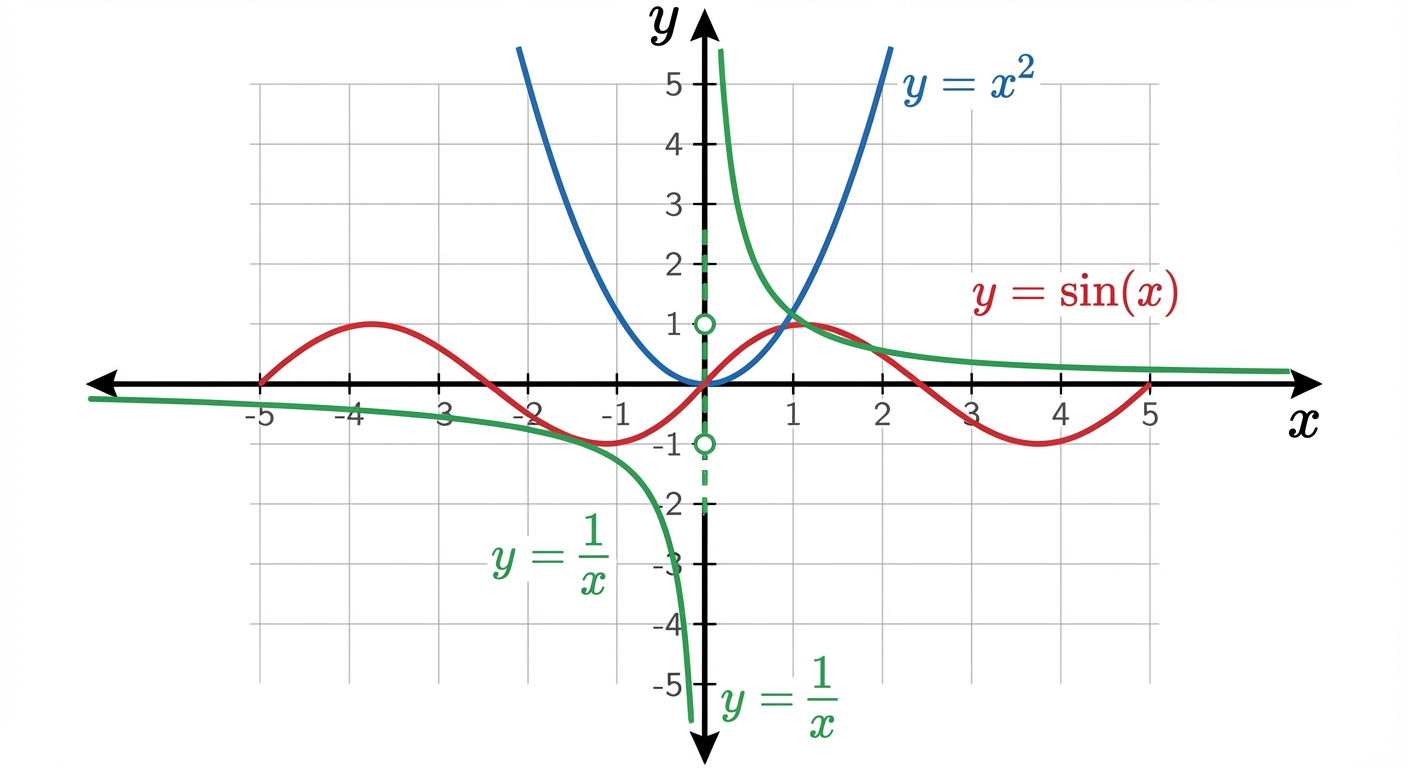 Graphing calculator outcome illustration