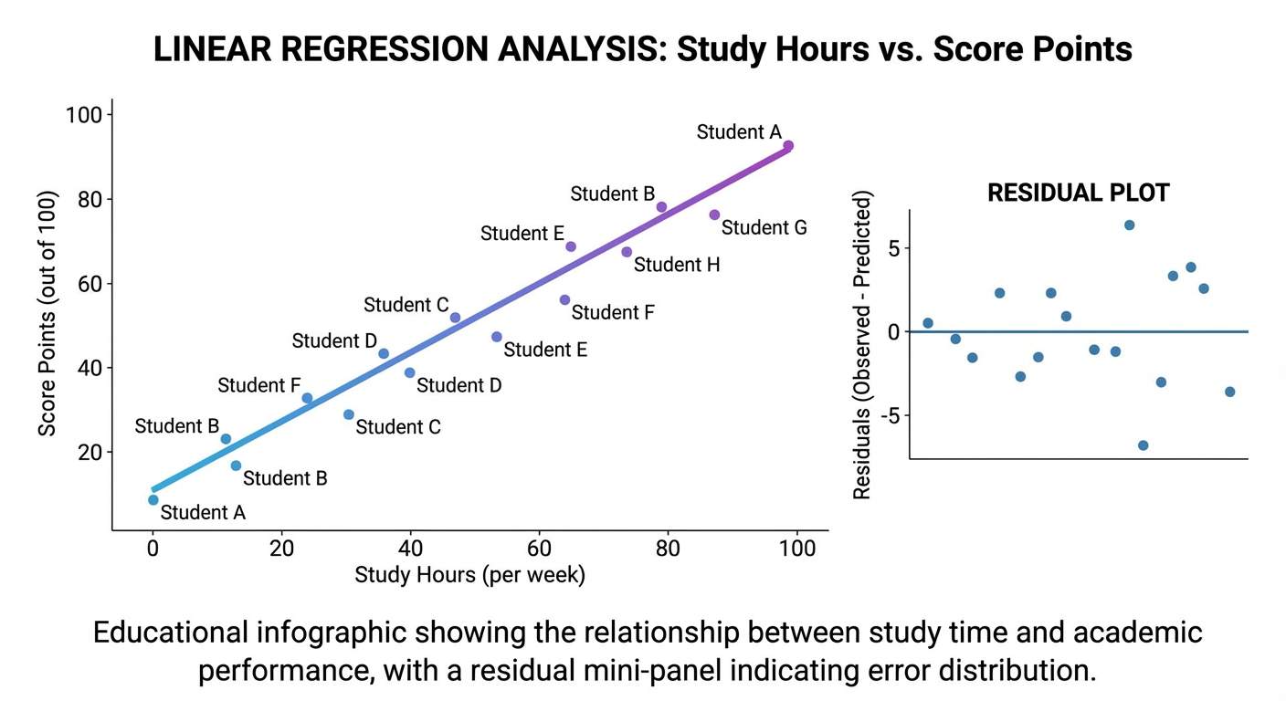 Linear regression outcome illustration