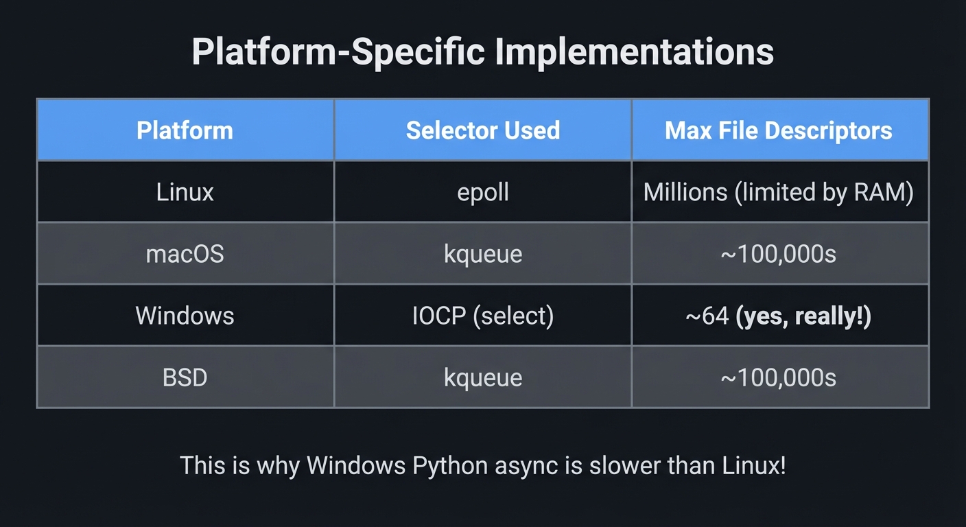 Platform-Specific Selector Implementations