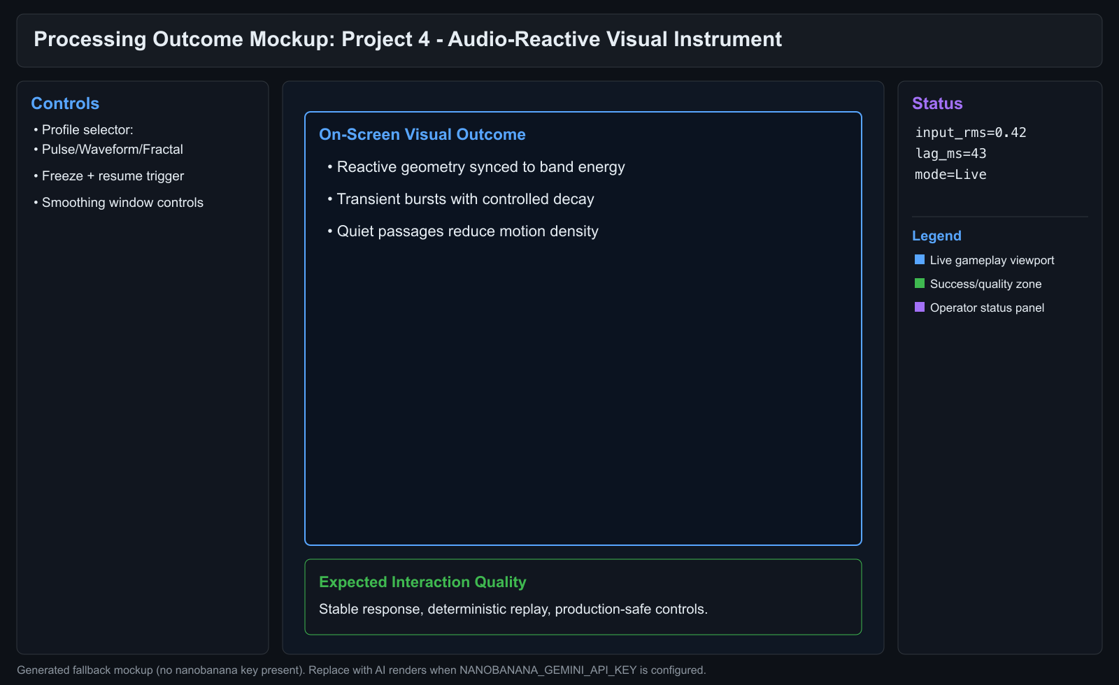 Project 4 Outcome Window Mockup