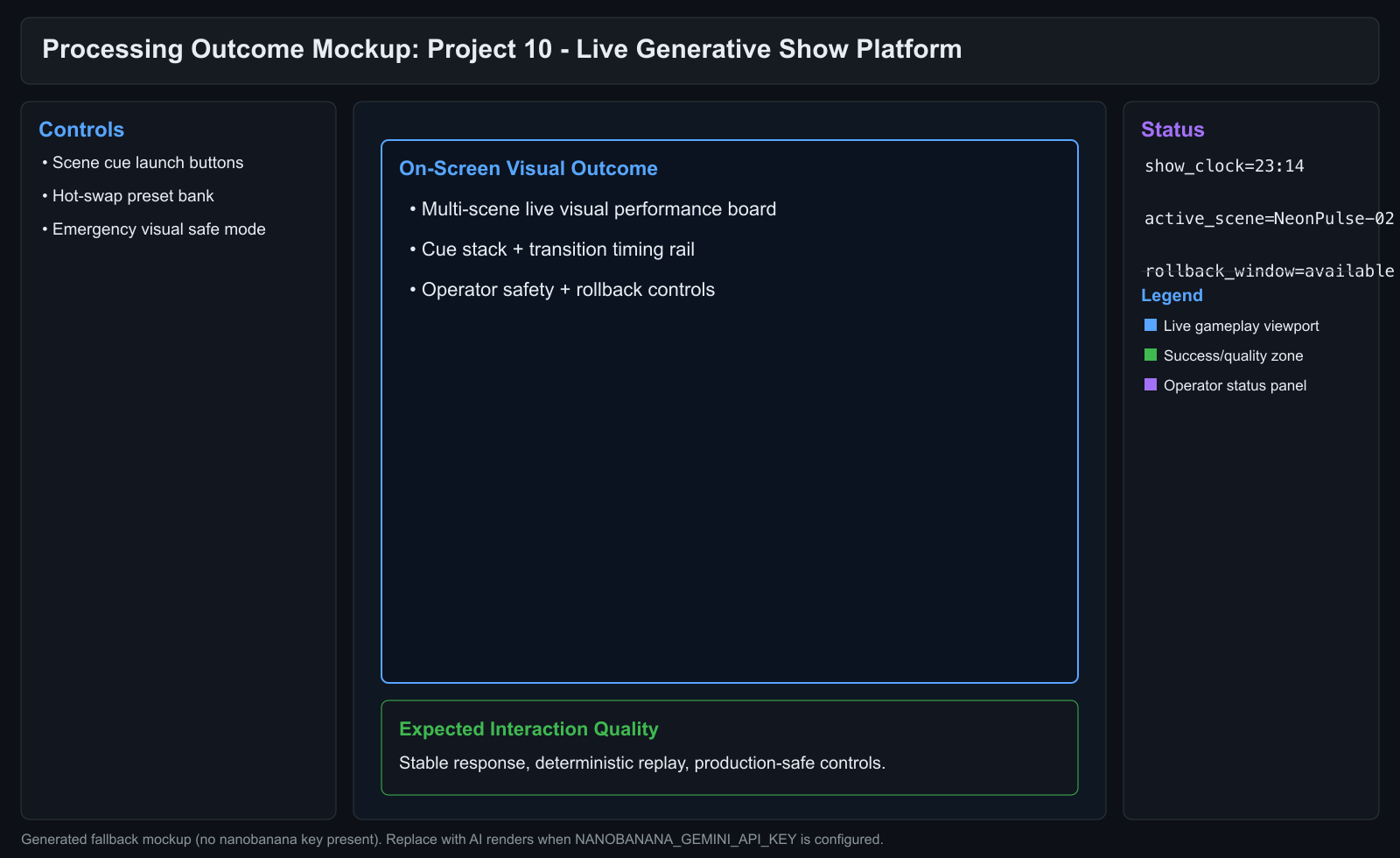 Project 10 Outcome Window Mockup
