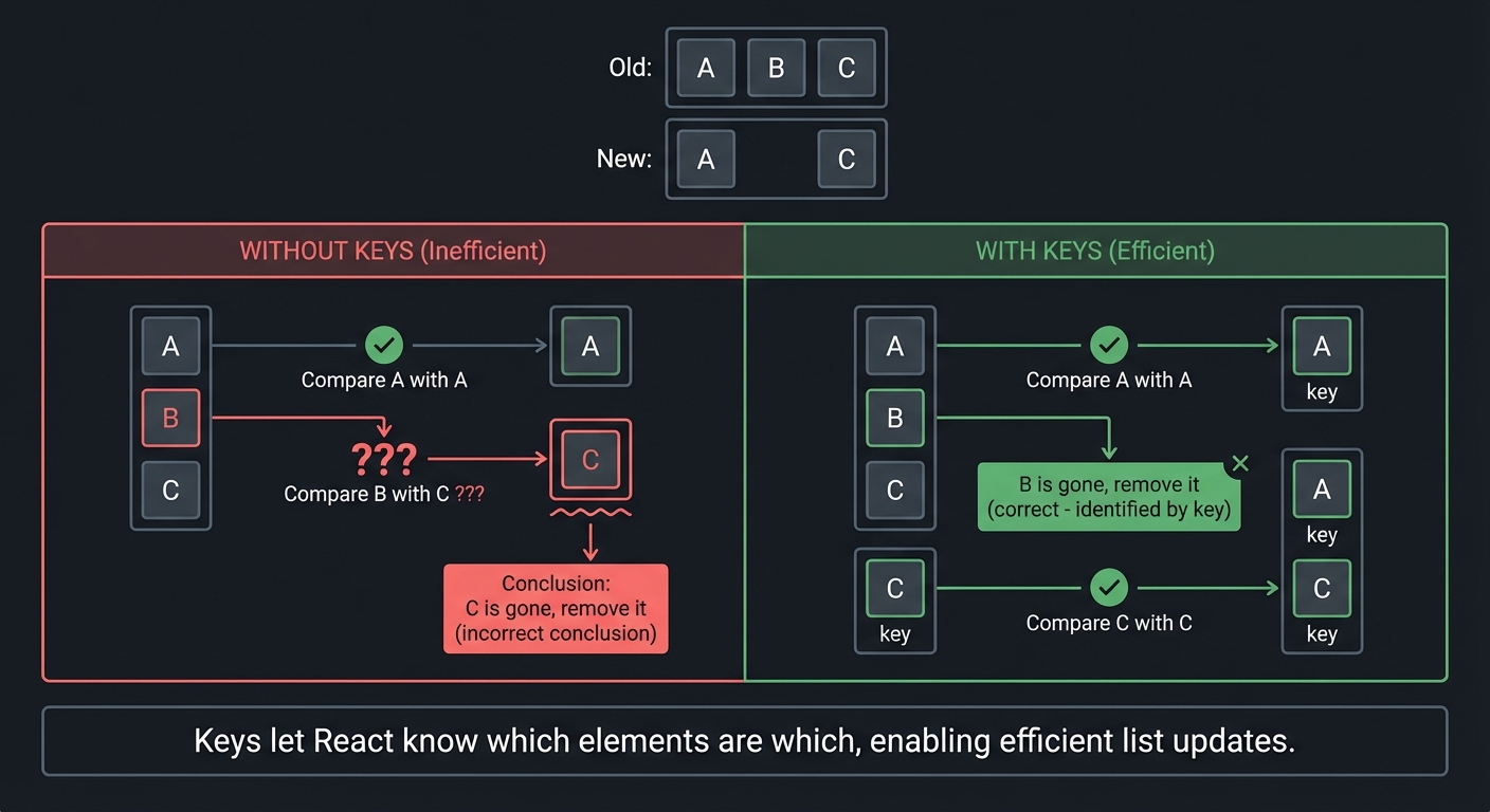 React Keys Comparison