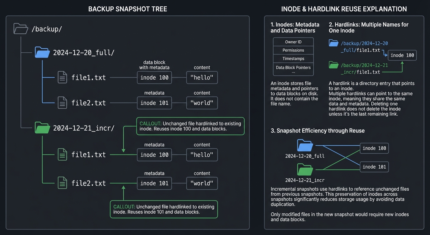Backup snapshot structure diagram